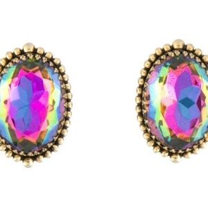 SCHIAPARELLI
Vintage Crystal Clip-On Earrings